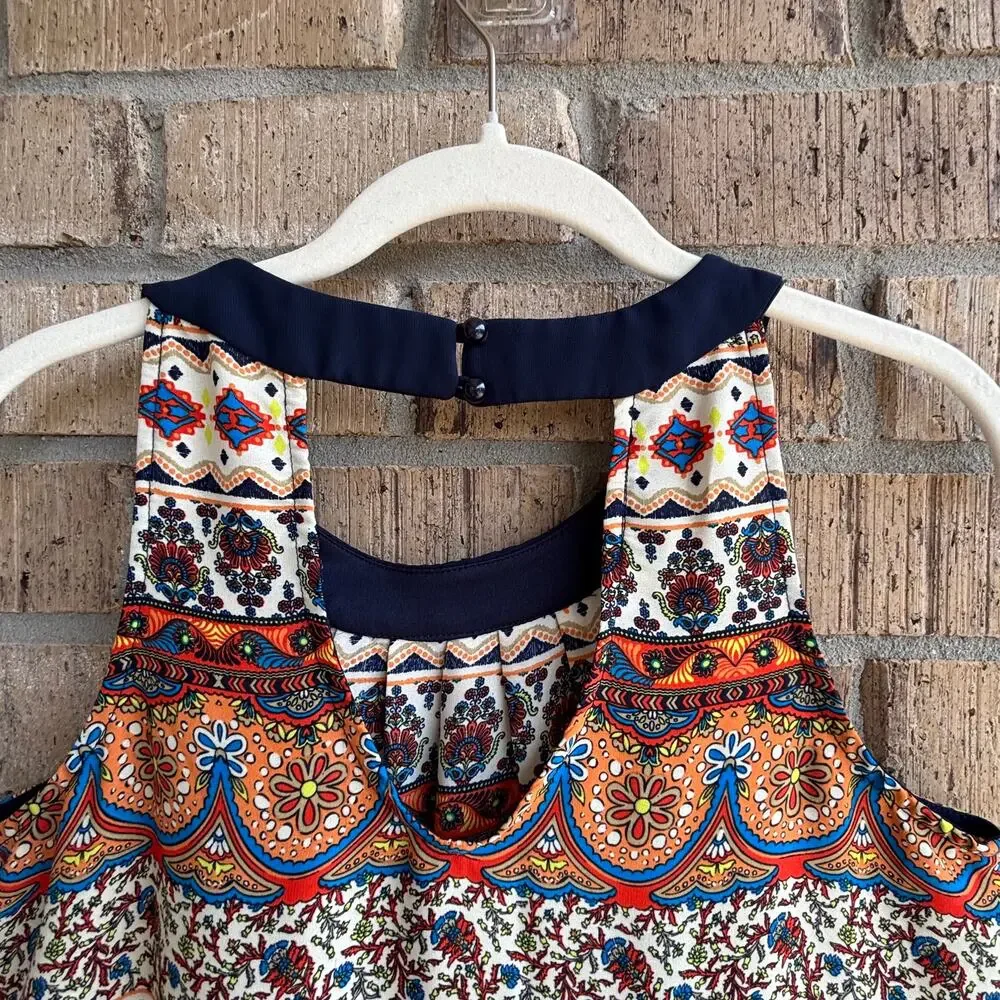 A. Byer Juniors Boho Medium Tribal Print Shift Dress